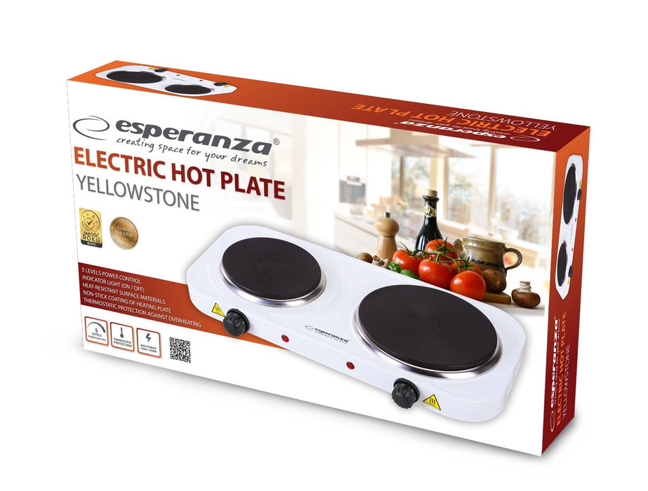 Esperanza EKH014W Electric cooker 2 zones White