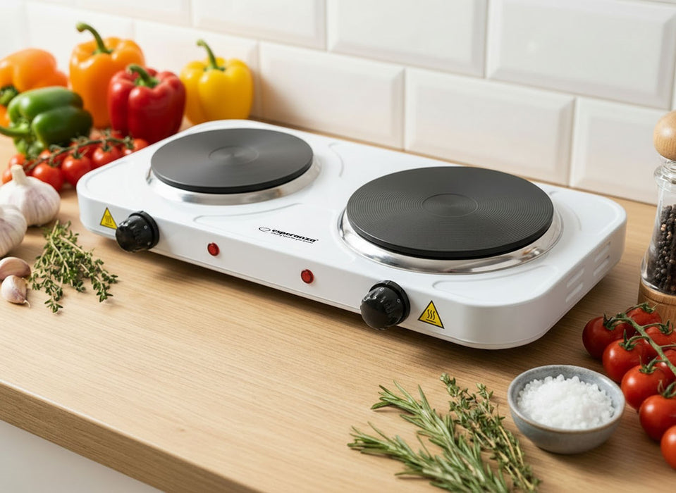 Esperanza EKH014W Electric cooker 2 zones White