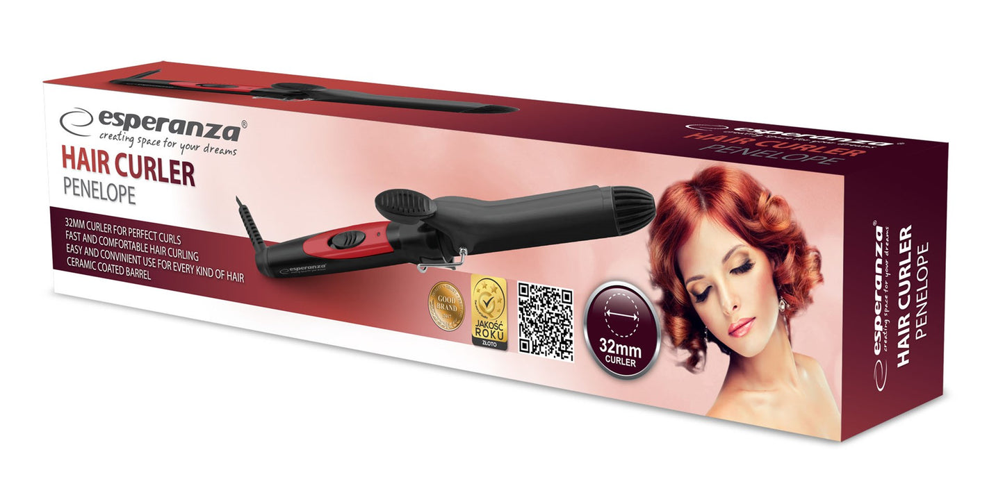 Esperanza EBL006 Curling iron Warm Black,Pink 1.7 m