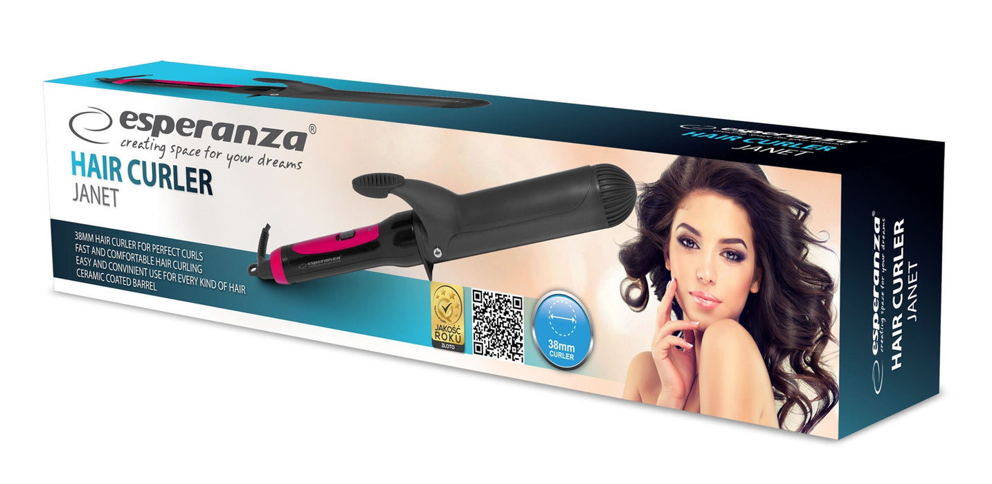 Esperanza EBL011 Curling iron Warm Black, Pink 1.8 m