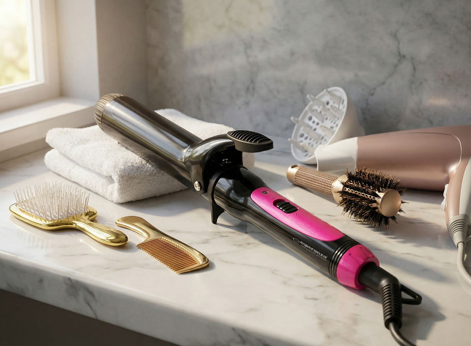 Esperanza EBL011 Curling iron Warm Black, Pink 1.8 m