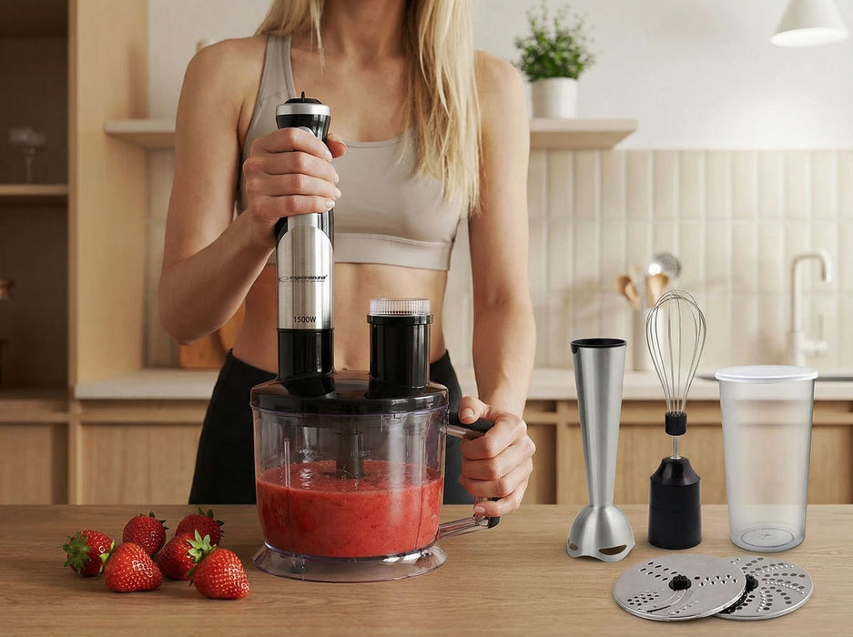 Esperanza EKM004 blender 0.6 L Immersion blender Black,Silver,Transparent 800 W
