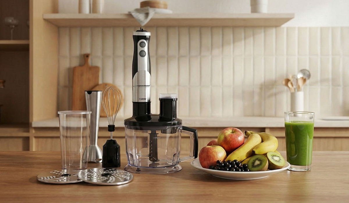 Esperanza EKM004 blender 0.6 L Immersion blender Black,Silver,Transparent 800 W
