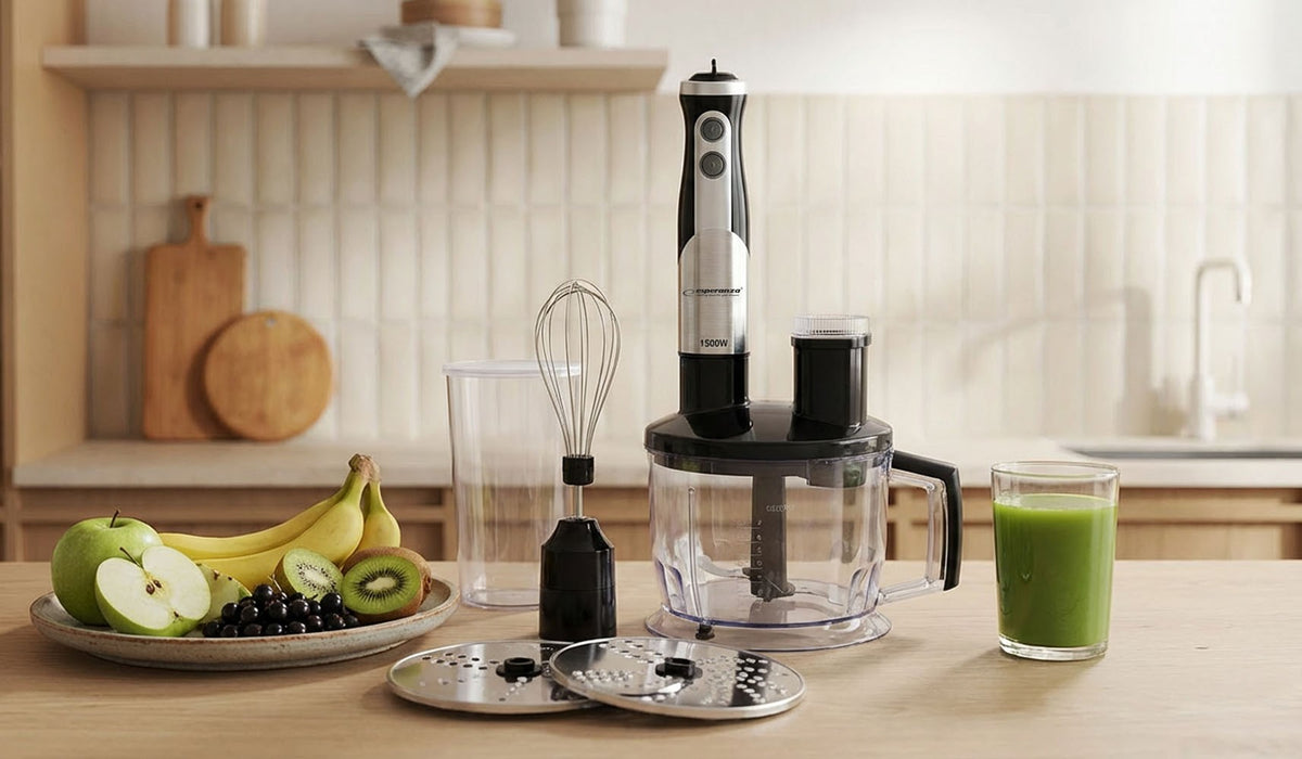 Esperanza EKM004 blender 0.6 L Immersion blender Black,Silver,Transparent 800 W