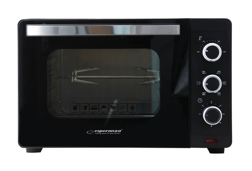 Esperanza EKO006N Mini oven with convection and spit 25 l 1600W Black