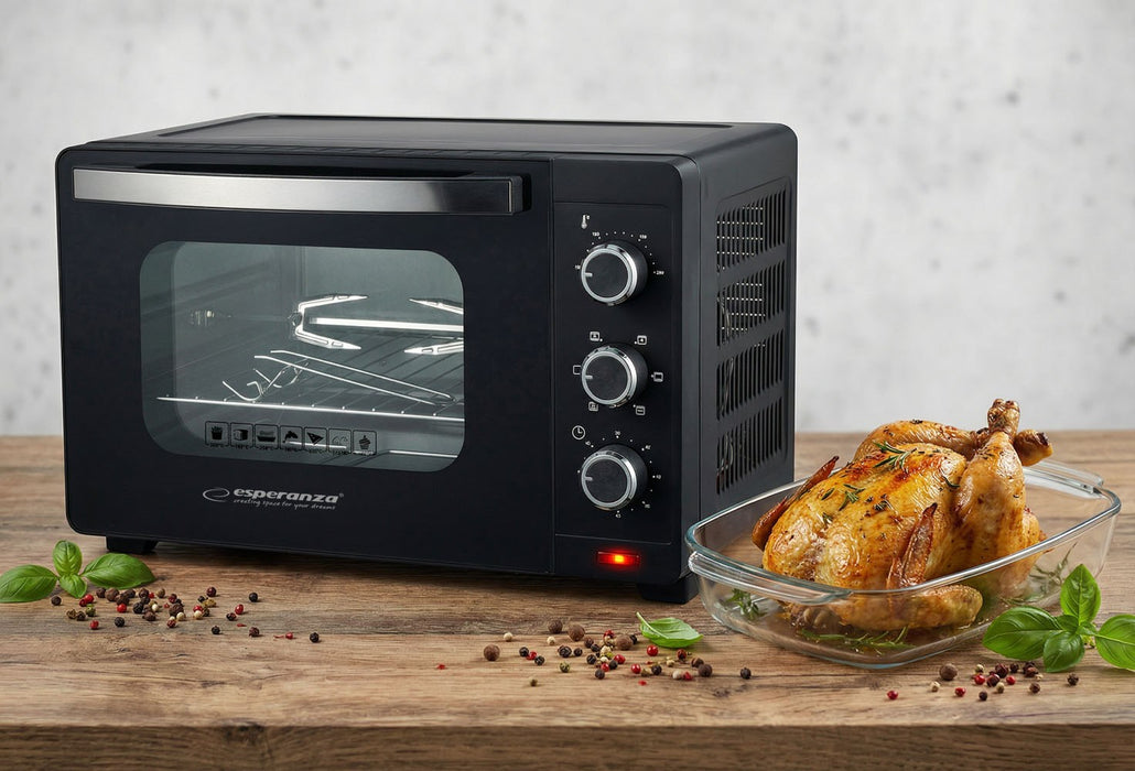 Esperanza EKO006N Mini oven with convection and spit 25 l 1600W Black