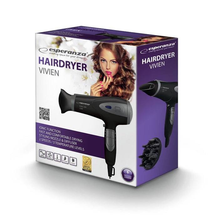 Esperanza EBH005K Hair dryer Black 2200 W