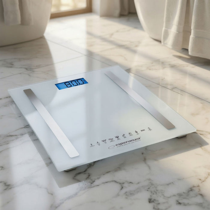 Esperanza EBS016W personal scale Square White Electronic personal scale