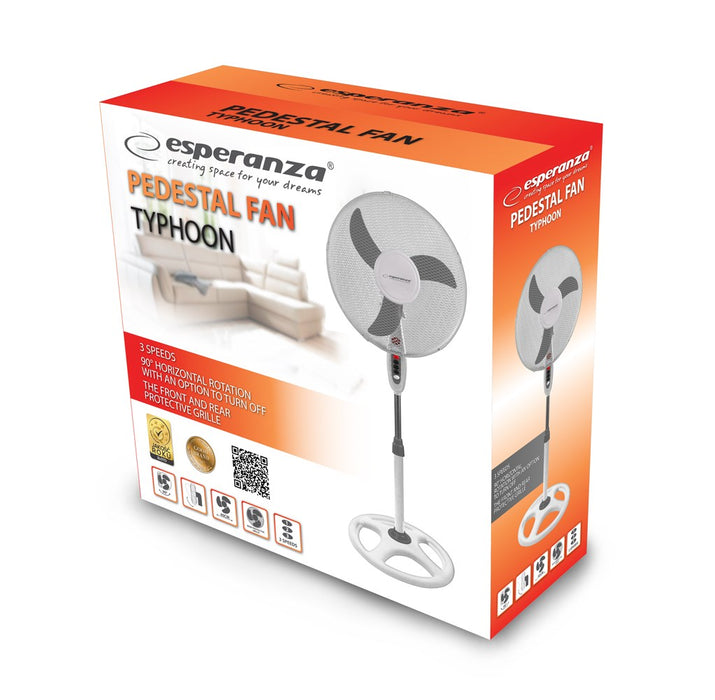Esperanza EHF002WE, 16 '' standing fan, White and Gray