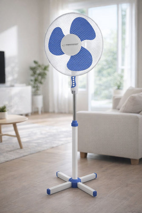 Esperanza EHF001WB, 16 '' standing fan, White/Blue