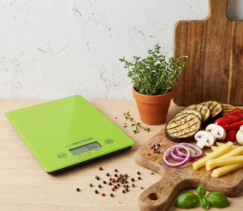 Esperanza EKS002G kitchen scale Electronic kitchen scale Green,Yellow Countertop Rectangle