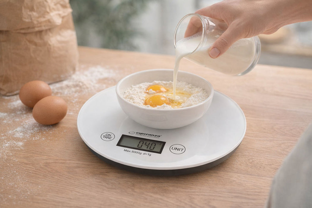 Esperanza EKS003W Electronic Kitchen Scale White Round
