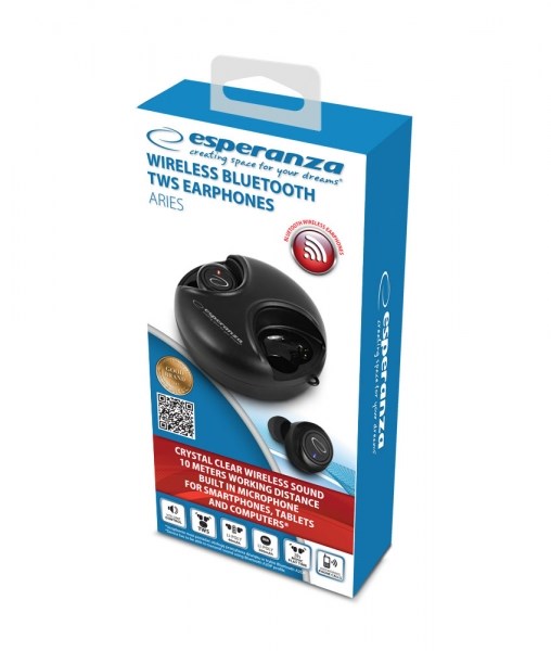 Esperanza EH228K headphones/headset Wireless In-ear Calls/Music Micro-USB Bluetooth Black