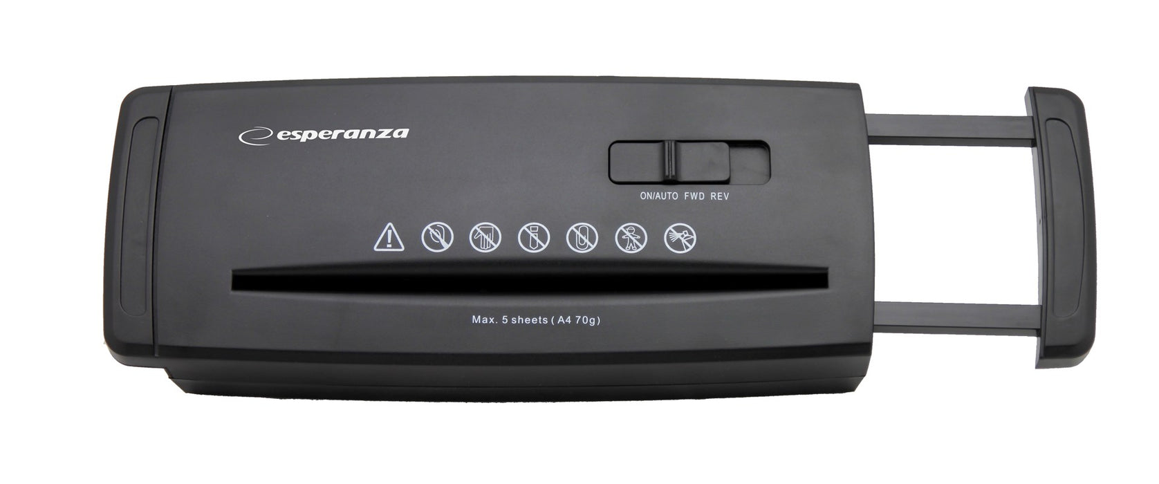 Esperanza EN101 paper shredder Strip shredding 22 cm Black