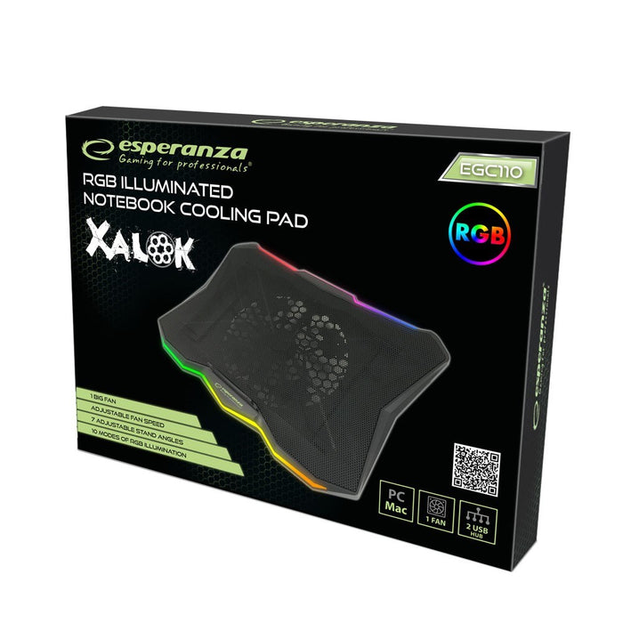 Esperanza EGC110 laptop cooling pad 43.2 cm (17") 800 RPM Black
