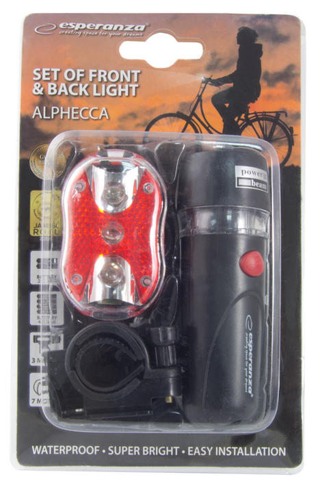 Esperanza Front and rear bicycle light ALPHECCA