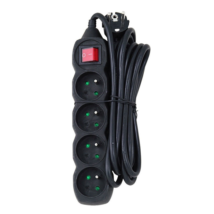 Esperanza ELK213K power extension 3 m 4 AC outlet(s) Indoor Black