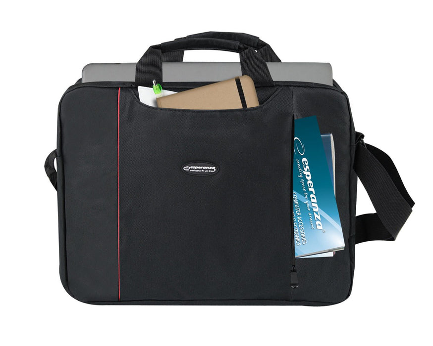 Esperanza SALERNO 39.6 cm (15.6") Toploader bag Black, Red