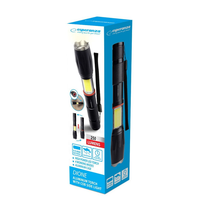 Esperanza Dione Black Hand flashlight LED