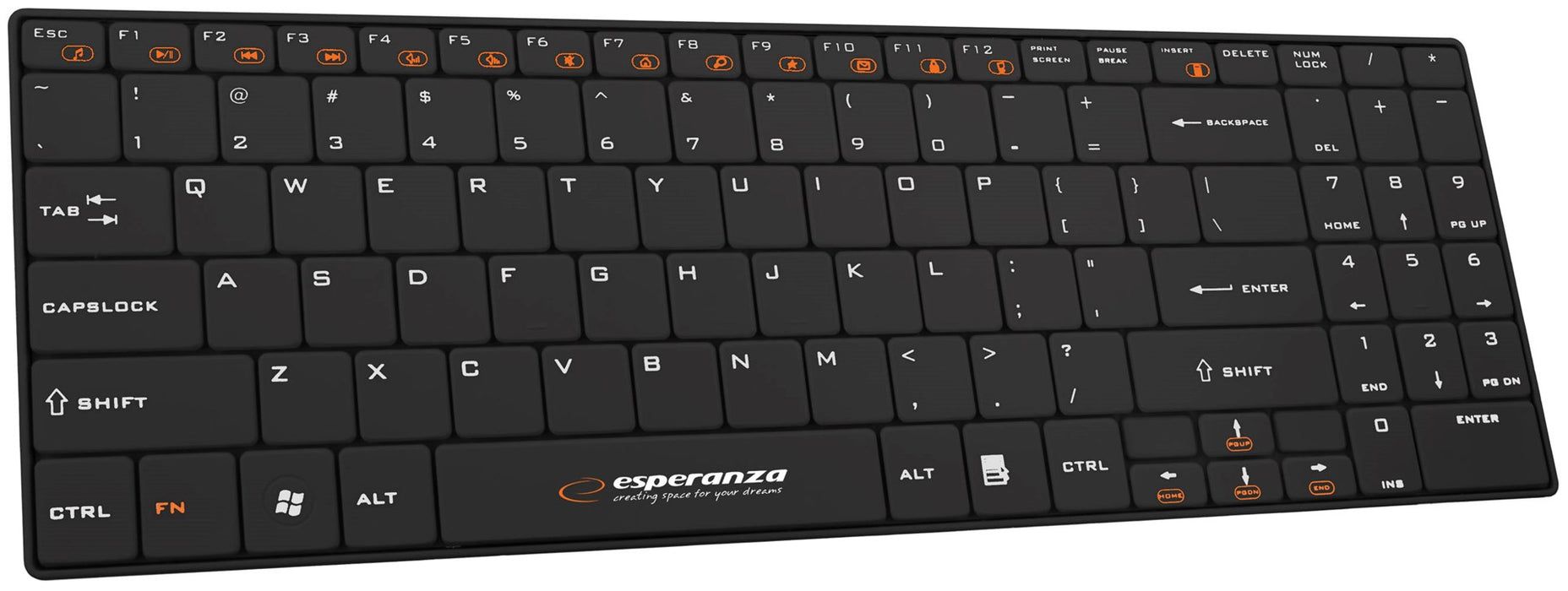 Esperanza EK122K keyboard RF Wireless QWERTY Black
