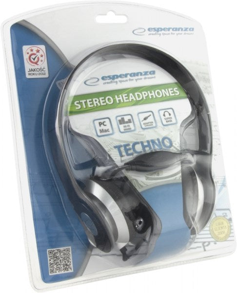 Esperanza EH145K headphones/headset Wired Head-band Music Black