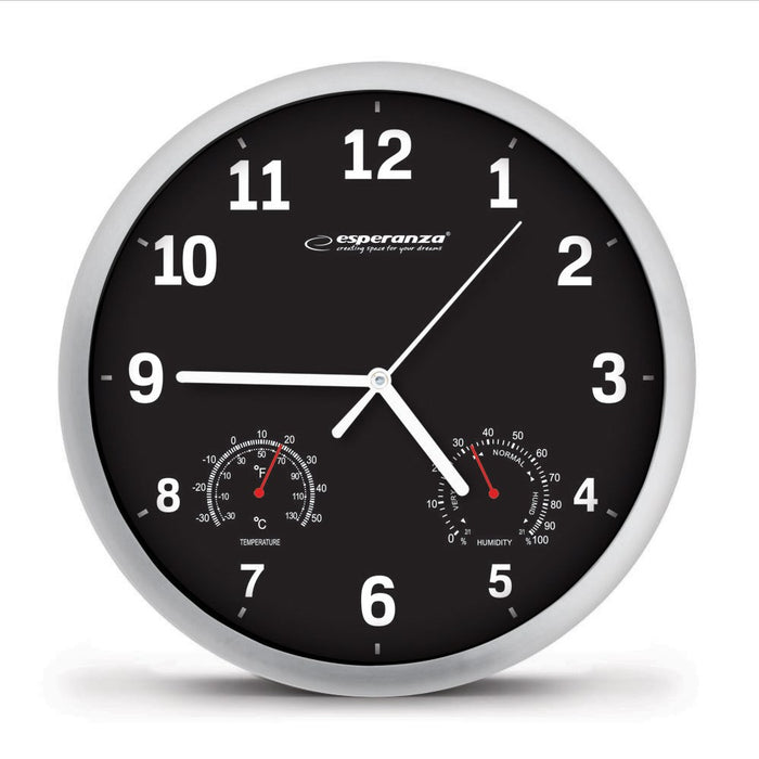 Esperanza EHC016K Mechanical wall clock Round Black