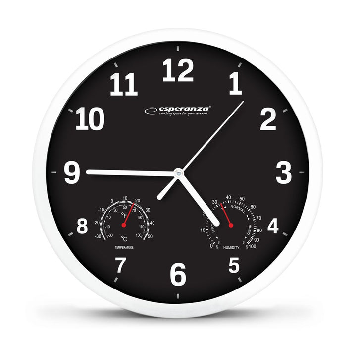 Esperanza EHC016K Mechanical wall clock Round Black