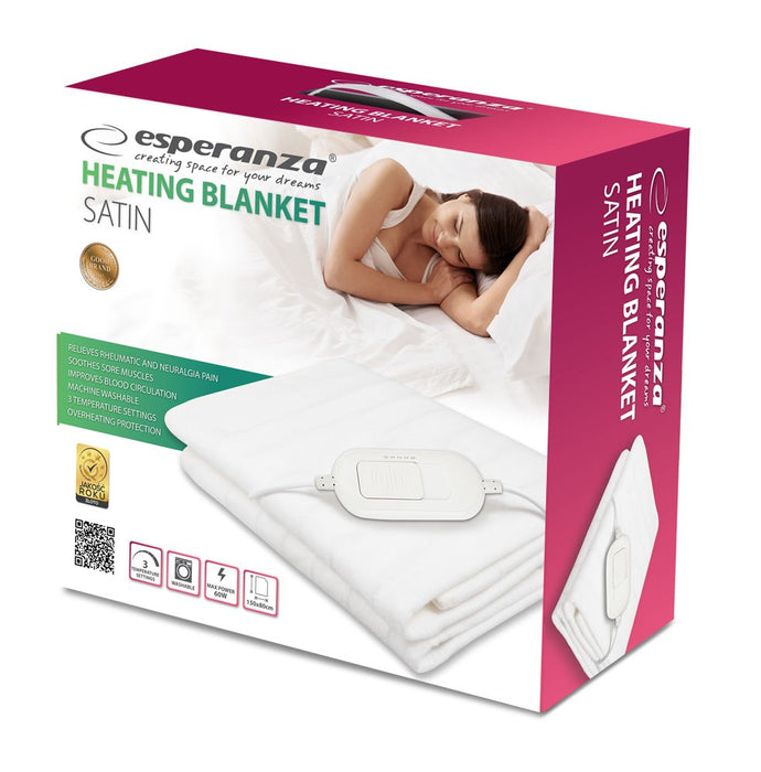 Esperanza EHB002 electric blanket 60 W White Fleece,Polyester