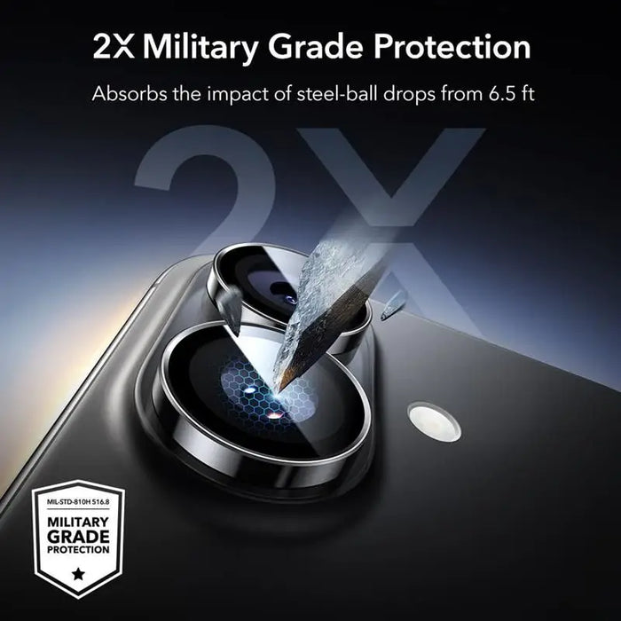 ESR Armorite Camera Cover for iPhone 16 / 16 Plus / 17 - Black - Cell phone tempered glass<<<HurtelXML