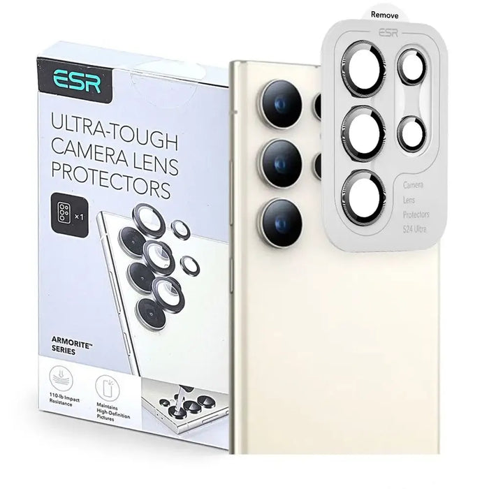 ESR Armorite Galaxy S24 Ultra lens protection glass (black) - For smartphones<<<Tempered glass and screen