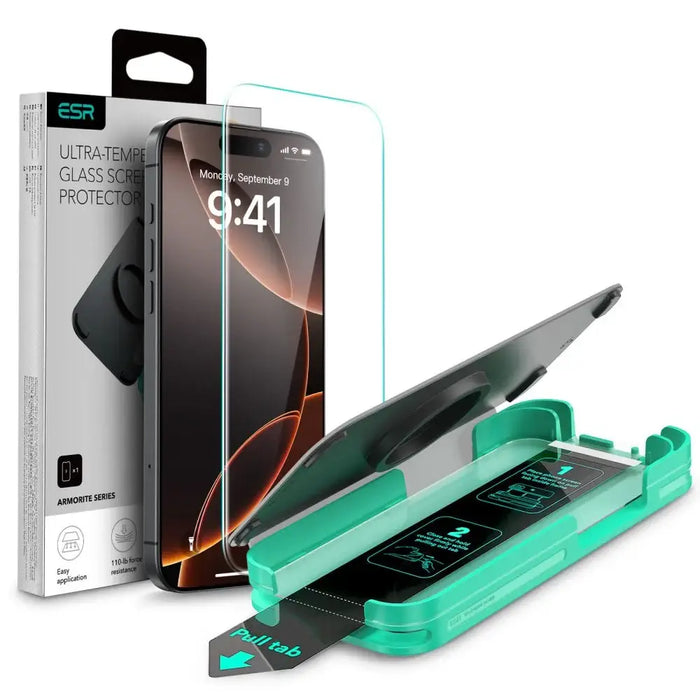 ESR Armorite Tempered Glass for iPhone 16 Pro Max - with Black Frame - Cell phone tempered glass<<<HurtelXML