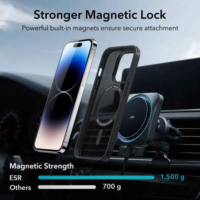 ESR Classic Hybrid Halolock Case with MagSafe for iPhone 14 Pro - Matte Black - Cell phone cases and covers<<<HurtelXML