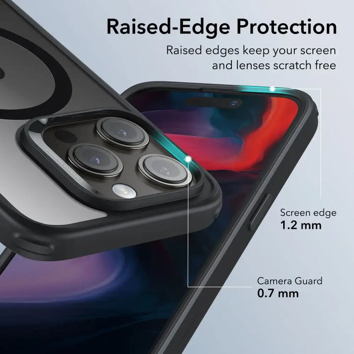 ESR Classic Hybrid Halolock MagSafe Case for iPhone 15 Pro Max - Clear Black - Cell phone cases and covers<<<HurtelXML