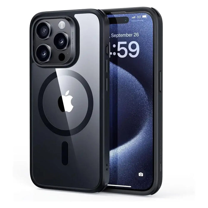 ESR Classic Hybrid Halolock MagSafe Case for iPhone 15 Pro Max - Clear Black - Cell phone cases and covers<<<HurtelXML