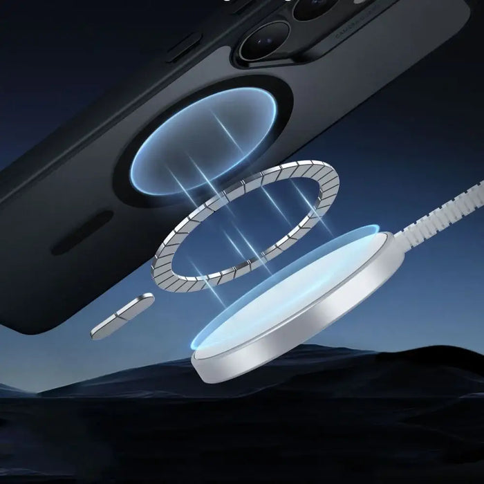 ESR Classic Hybrid Halolock MagSafe Case for Samsung Galaxy S25+ - Translucent Black - Cell phone cases