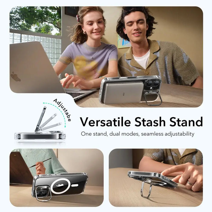 ESR Classic Hybrid Kickstand MagSafe Case for iPhone 17 - Clear - Cell phone cases and covers<<<HurtelXML