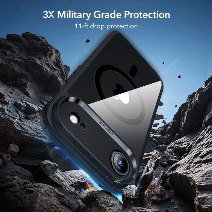 ESR Classic Hybrid MagSafe + Tempered Glass Set for iPhone 17 Air - Clear Black - Cell phone tempered glass<<<HurtelXML