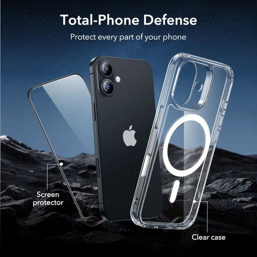 ESR Classic Hybrid MagSafe + Tempered Glass Set for iPhone 17 - Clear - Cell phone tempered glass<<<HurtelXML