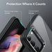 ESR Classic Kickstand Case for Samsung Galaxy S23+ - Clear Black - Cell phone cases and covers<<<HurtelXML