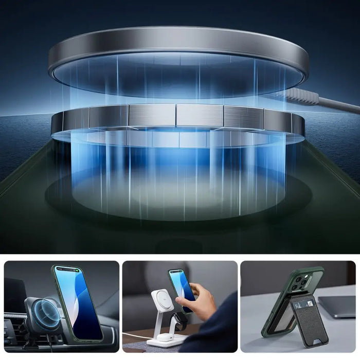 ESR Classic Pro Set Halolock MagSafe Case for iPhone 16 Pro Max - Green - Cell phone cases and covers<<<HurtelXML