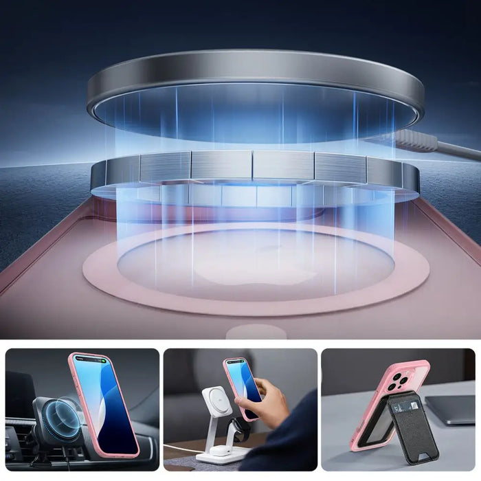 ESR Classic Pro Set Halolock MagSafe Case for iPhone 16 Pro Max - Pink - Cell phone cases and covers<<<HurtelXML