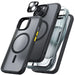 ESR Classic Pro Set Halolock MagSafe Case + Glass for Display and Camera for iPhone 15 - Black - Cell phone cases