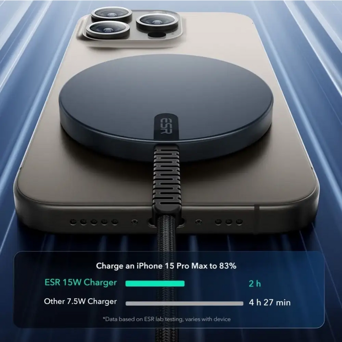 ESR Halolock Qi2 Mini Wireless Charger 15W with MagSafe - Black - Cell phone USB charger<<<HurtelXML