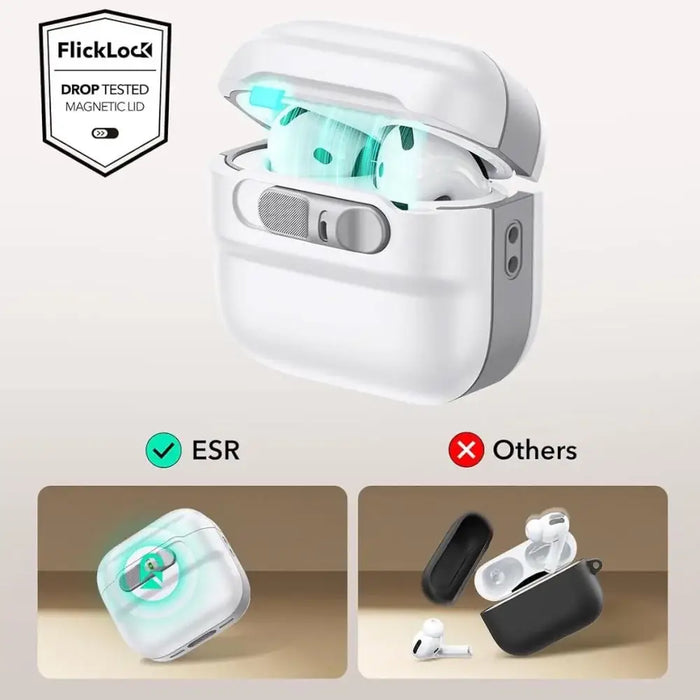 ESR Pulse protective case for AirPods 4 headphones (white) - Cell phone cases