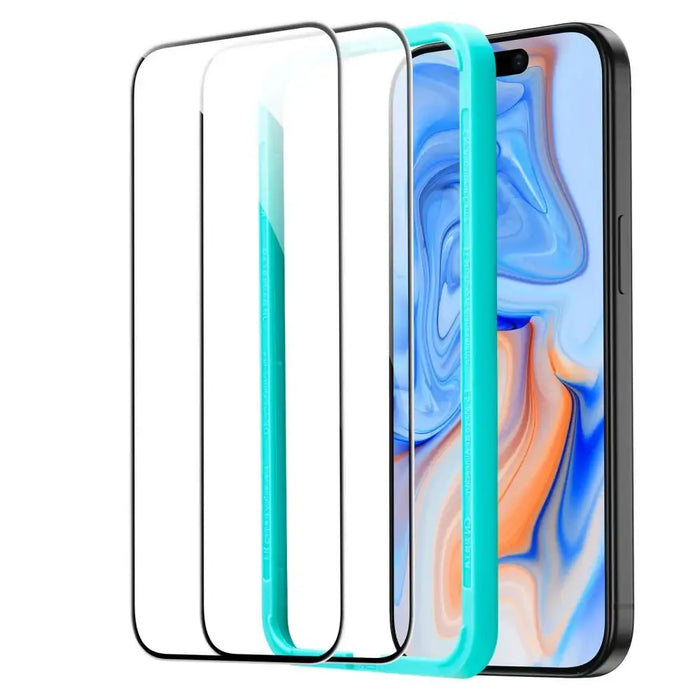 ESR Tempered Glass for iPhone 15 - black 2 pcs. - Cell phone tempered glass<<<HurtelXML