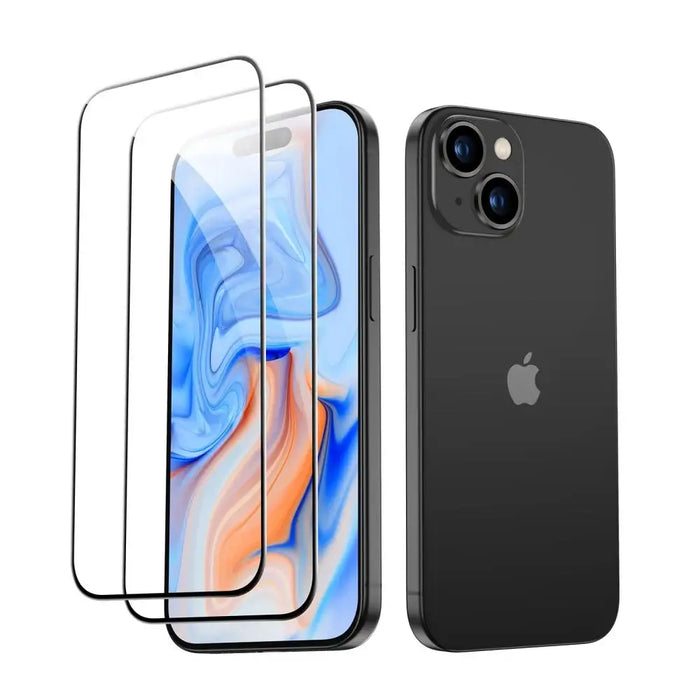 ESR Tempered Glass for iPhone 15 - black 2 pcs. - Cell phone tempered glass<<<HurtelXML