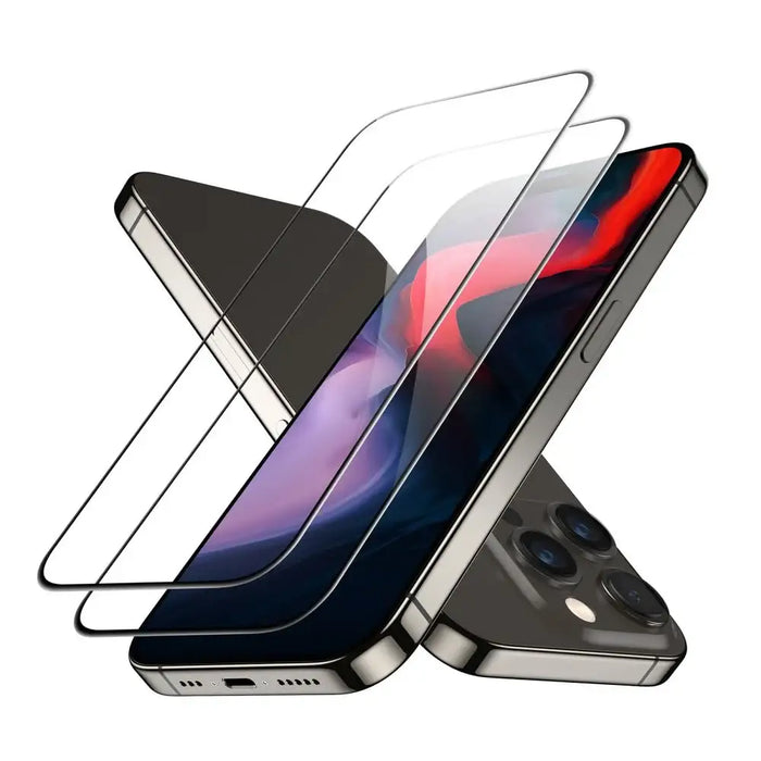 ESR Tempered Glass for iPhone 15 Pro - black 2 pcs. - Cell phone tempered glass<<<HurtelXML