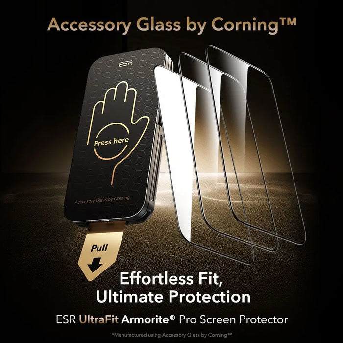 ESR UltraFit Armorite Pro Tempered Glass for iPhone 16 Pro / 17 - Transparent - Cell phone tempered glass<<<HurtelXML