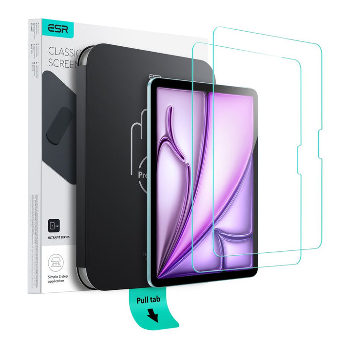 ESR UltraFit Tempered Glass 2-pack for iPad Air 11" (2024/2025/2026)