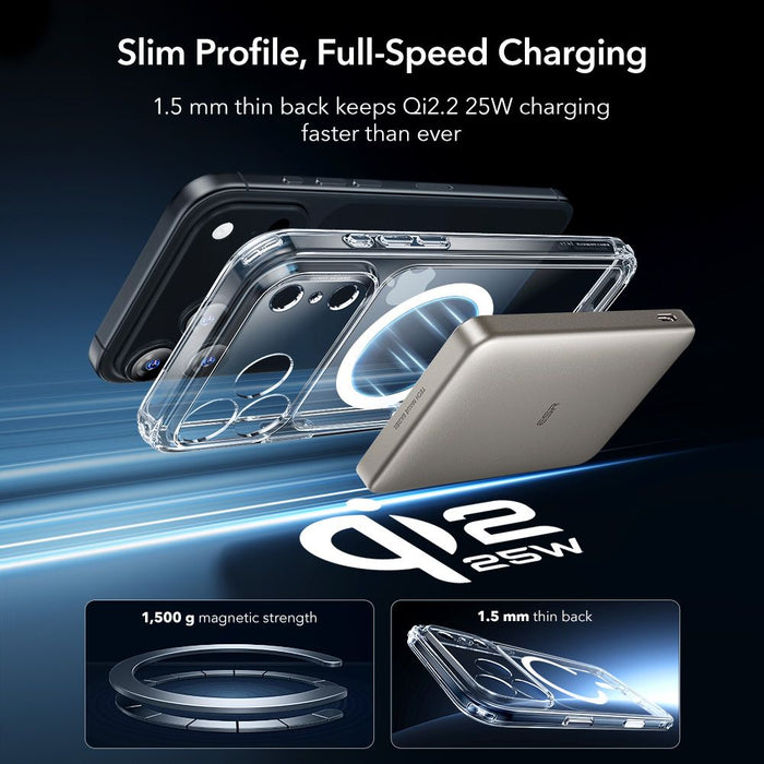 ESR Classic Hybrid MagSafe + Tempered Glass Set for iPhone 17 Pro - Clear
